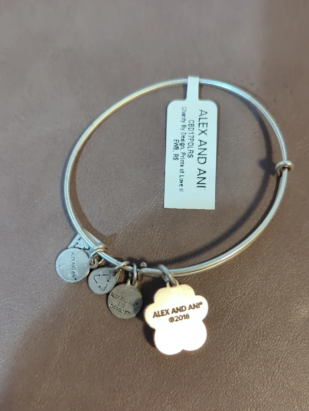 Alex And Ani Prints Of Love Charity By Design Dog Paw Swarovski Crystals Silver